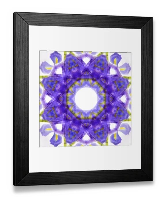 Framed Print : Purple and yellow kaleidoscope abstract Framed Print : Purple and yellow kaleidoscope abstract