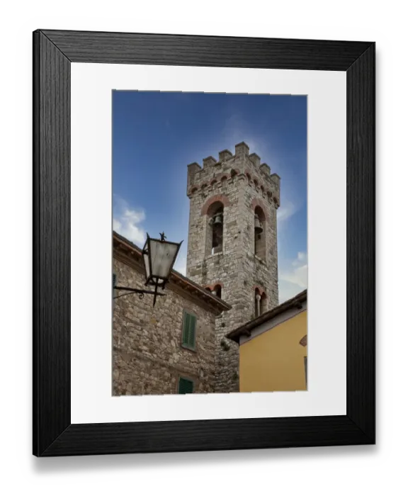 Framed Print : Italy, Radda in Chianti. Bell tower of Saint Niccolo church in Radda in Chianti Framed Print : Italy, Radda in Chianti. Bell tower of Saint Niccolo church in Radda in Chianti