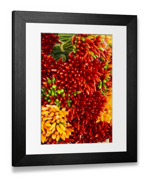Framed Print : Italy, Venice. Colorful spicy peppers (pepperoncini) on display and for sale in the Rialto Market Framed Print : Italy, Venice. Colorful spicy peppers (pepperoncini) on display and for sale in the Rialto Market
