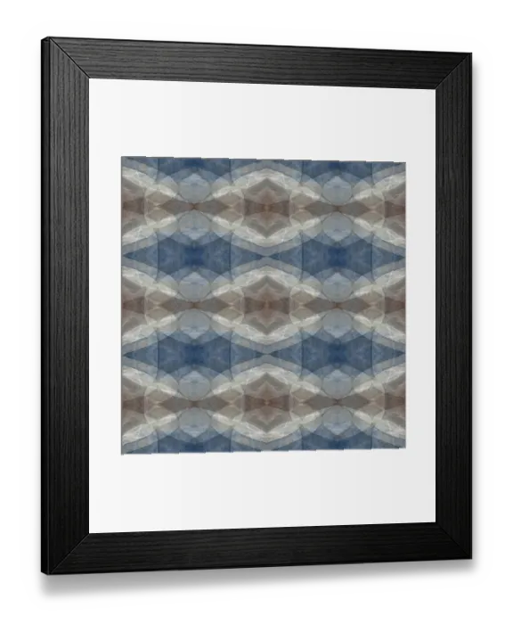 Framed Print : Blue and brown abstract Framed Print : Blue and brown abstract