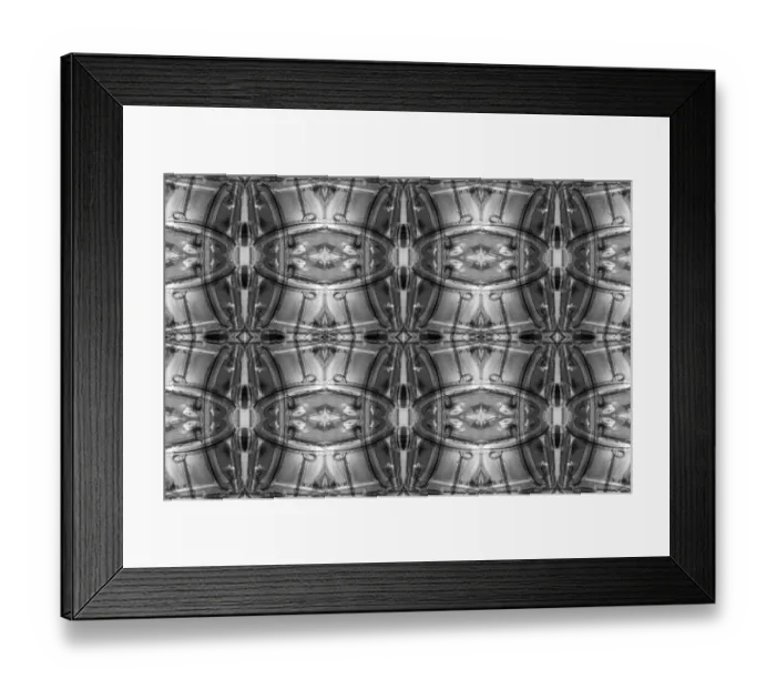 Framed Print : Black and white abstract
