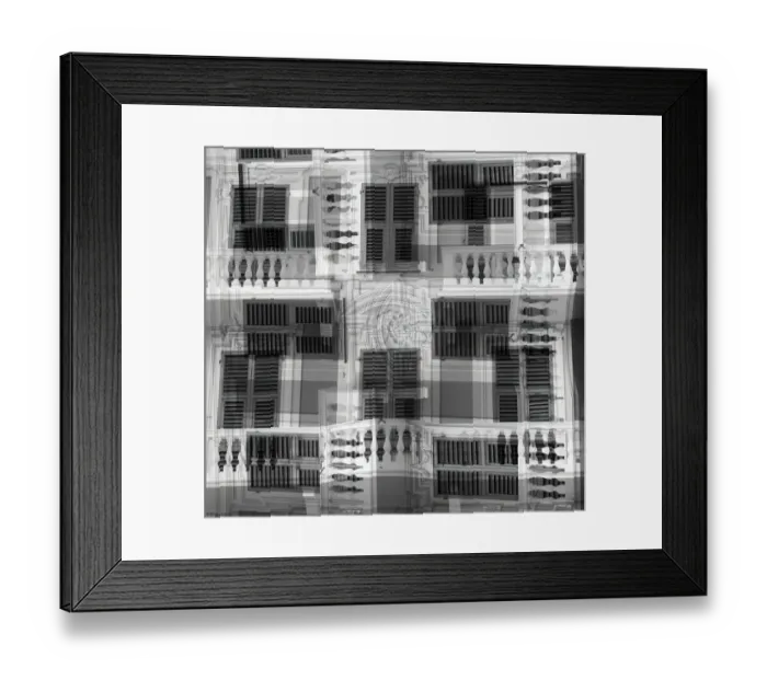 Framed Print : Black and white window abstract Framed Print : Black and white window abstract