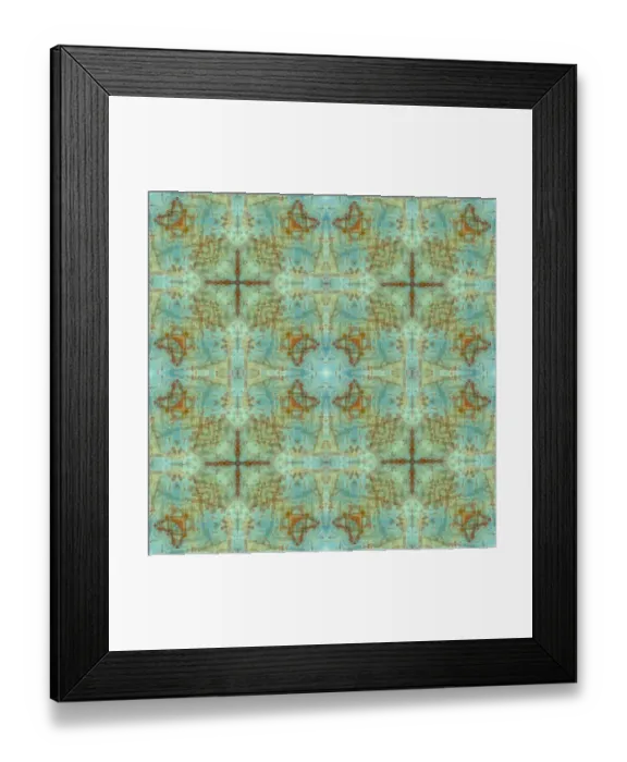 Framed Print : Green and orange abstract Framed Print : Green and orange abstract
