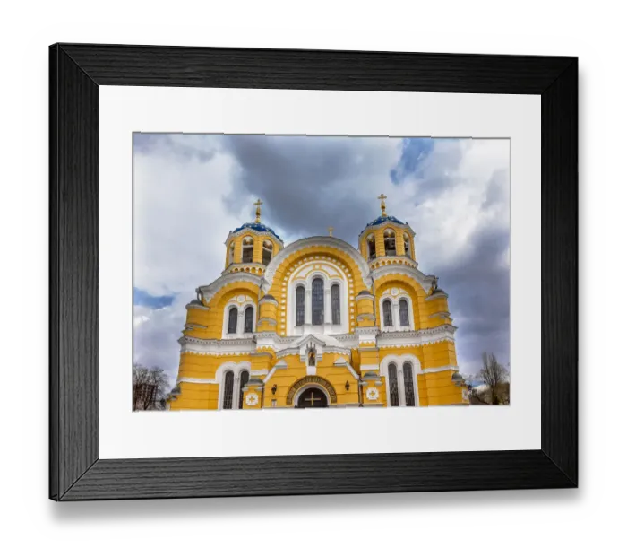 Framed Print : Saint Volodymyrs Cathedral, Kiev, Ukraine. Saint Volodymyrs was built between 1882 and 1896. It is the mother church of the Ukrainian Orthodox church Framed Print : Saint Volodymyrs Cathedral, Kiev, Ukraine. Saint Volodymyrs was built between 1882 and 1896. It is the mother church of the Ukrainian Orthodox church