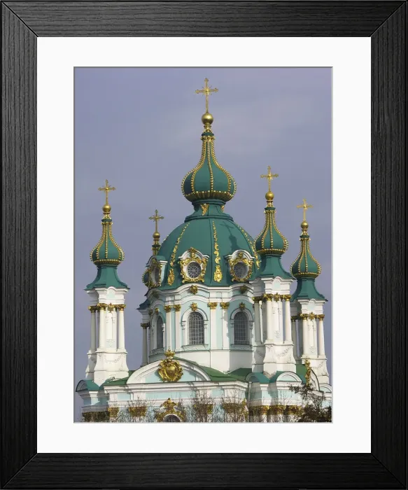 Framed Print : St. Andrews Church, Kiev, Ukraine from the Park Framed Print : St. Andrews Church, Kiev, Ukraine from the Park