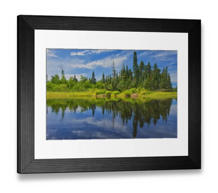 Framed Print : Canada, Manitoba, Whiteshell Provincial Park. River and forest landscape Framed Print : Canada, Manitoba, Whiteshell Provincial Park. River and forest landscape