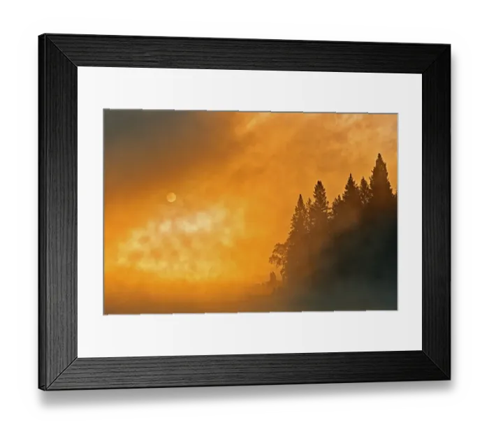 Framed Print : Canada, Manitoba, Whiteshell Provincial Park. Foggy sunrise over Caddy Lake Framed Print : Canada, Manitoba, Whiteshell Provincial Park. Foggy sunrise over Caddy Lake