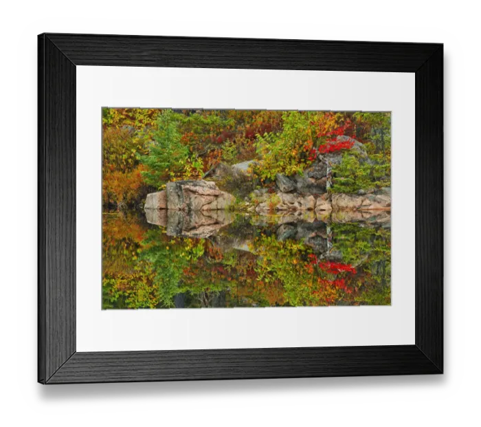 Framed Print : Canada, Ontario. Reflections on the Vermilion River Framed Print : Canada, Ontario. Reflections on the Vermilion River