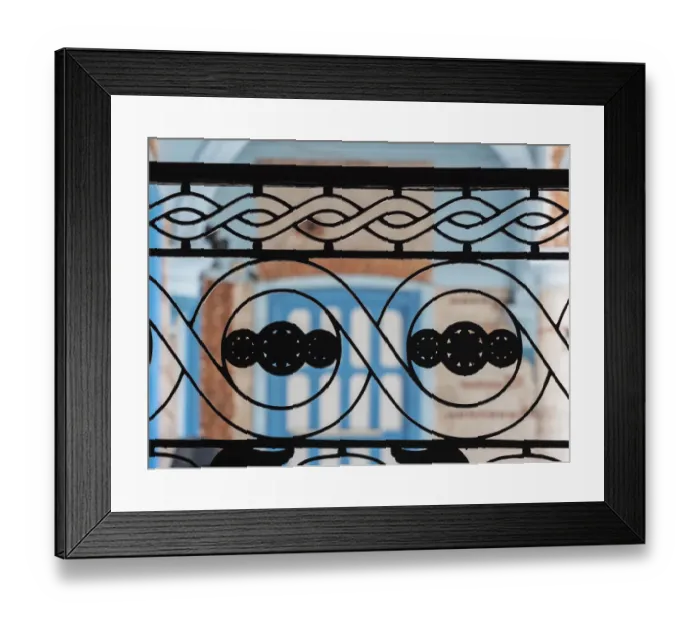 Framed Print : Cuba, Havana, Havana Vieja, UNESCO World Heritage Site, wrought iron railing in courtyard of colonial mansion Framed Print : Cuba, Havana, Havana Vieja, UNESCO World Heritage Site, wrought iron railing in courtyard of colonial mansion