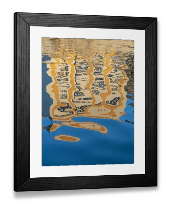 Framed Print : Cuba, Havana, Havana Vieja, UNESCO World Heritage Site, reflection of building in harbor