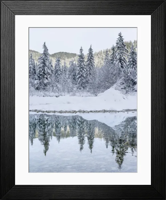 Framed Print : River Isar near Sylvenstein Reservoir close to village in the Karwendel mountain range during winter. Germany, Upper Bavaria Framed Print : River Isar near Sylvenstein Reservoir close to village in the Karwendel mountain range during winter. Germany, Upper Bavaria