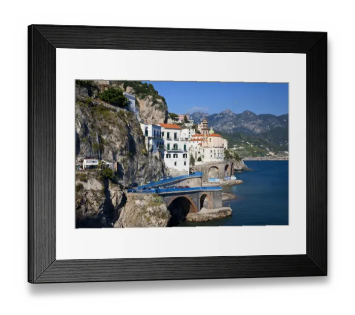 Framed Print : Italy, Amalfi Coastline, Atrani. The Church of Holy Maria Maddalena surrounded by the city Framed Print : Italy, Amalfi Coastline, Atrani. The Church of Holy Maria Maddalena surrounded by the city