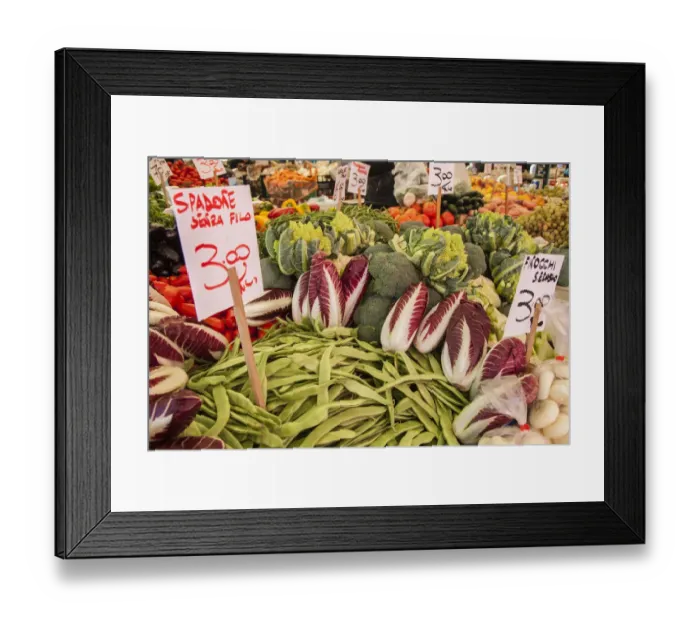 Framed Print : Italy, Venice. A variety of vegetables on display and for sale in the Rialto Market Framed Print : Italy, Venice. A variety of vegetables on display and for sale in the Rialto Market
