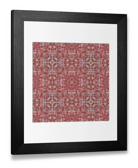 Framed Print : Pink and brown abstract