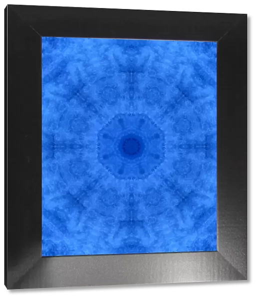Blue kaleidoscope abstract