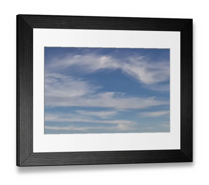 Framed Print : Cumulus clouds in blue sky