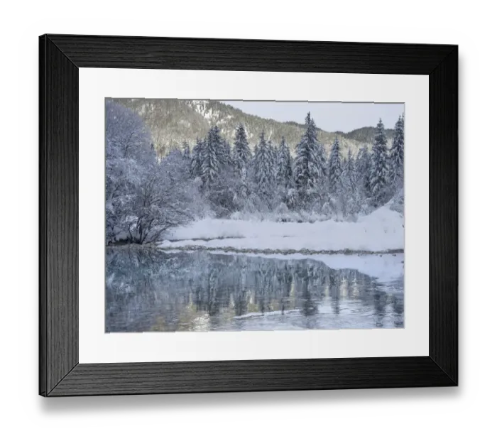 Framed Print : River Isar near Sylvenstein Reservoir close to village in the Karwendel mountain range during winter. Germany, Upper Bavaria Framed Print : River Isar near Sylvenstein Reservoir close to village in the Karwendel mountain range during winter. Germany, Upper Bavaria