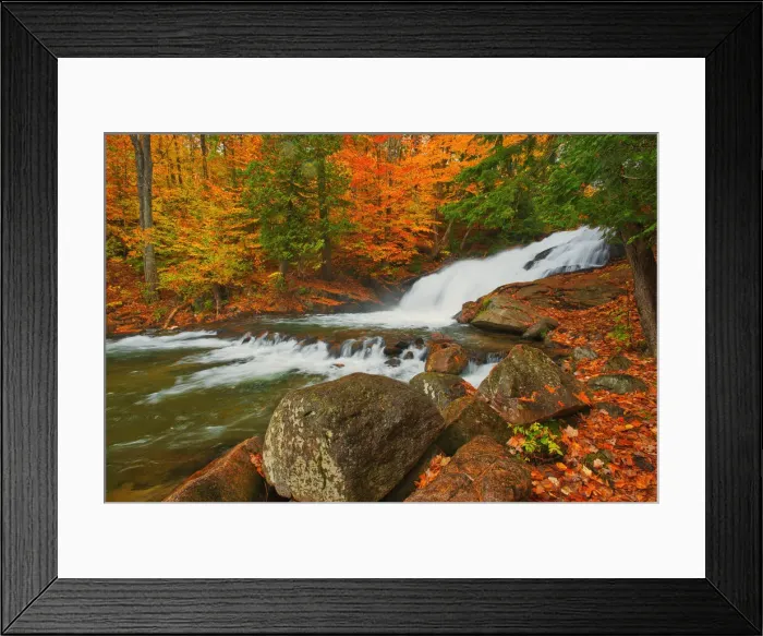 Framed Print : Canada, Ontario, Rosseau. Skeleton River at Hatchery Falls in autumn Framed Print : Canada, Ontario, Rosseau. Skeleton River at Hatchery Falls in autumn