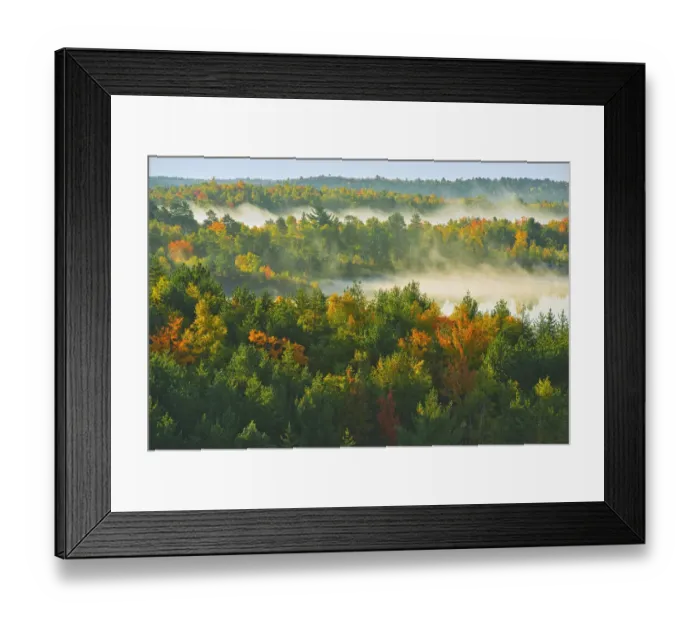 Framed Print : Canada, Ontario, Sudbury. Lake Laurentian Conservation Area in autumn