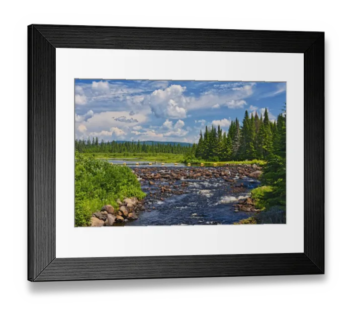 Framed Print : Canada, Quebec, Parc National du Mont-Tremblant. Riviere du Diable rapids and forest Framed Print : Canada, Quebec, Parc National du Mont-Tremblant. Riviere du Diable rapids and forest