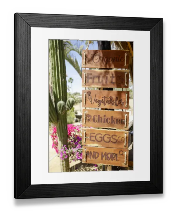 Framed Print : Sign for farm produce. Cabo San Lucas, Mexico Framed Print : Sign for farm produce. Cabo San Lucas, Mexico