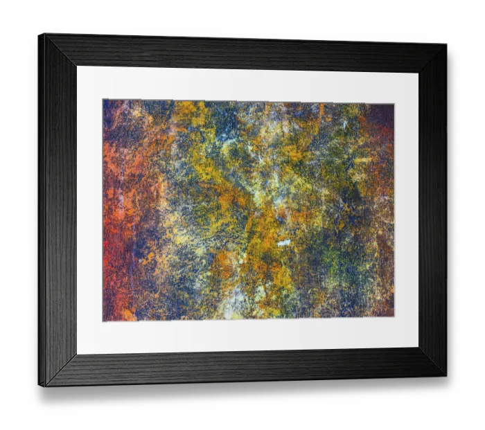 Framed Print : Colorful rusty metal plate, Santiago, Chile Framed Print : Colorful rusty metal plate, Santiago, Chile