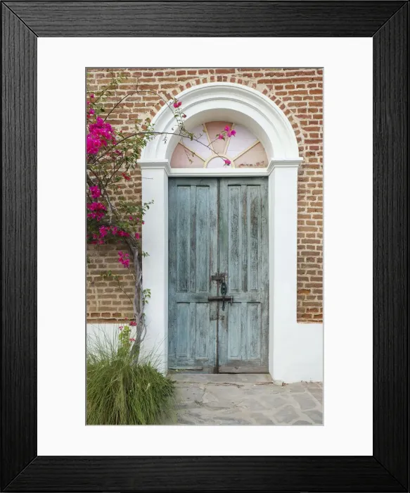 Framed Print : Todos Santos, Mexico. Doorway in a brick wall Framed Print : Todos Santos, Mexico. Doorway in a brick wall