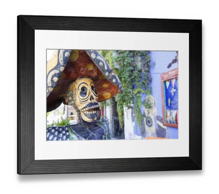 Framed Print : Cabo San Lucas, Mexico. Weathered Dia de los Muertos sculpture Framed Print : Cabo San Lucas, Mexico. Weathered Dia de los Muertos sculpture