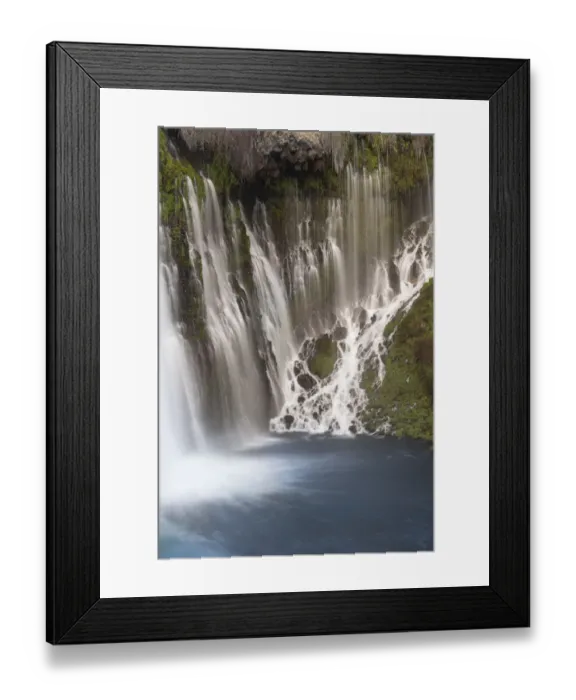 Framed Print : USA, California, McArthur-Burney Falls State Park. Burney Creek waterfall and pool Framed Print : USA, California, McArthur-Burney Falls State Park. Burney Creek waterfall and pool