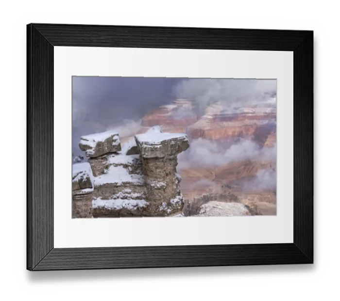 Framed Print : USA, Arizona, Grand Canyon National Park. Winter snowstorm over canyon Framed Print : USA, Arizona, Grand Canyon National Park. Winter snowstorm over canyon