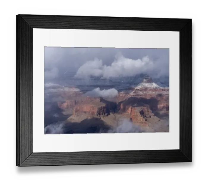 Framed Print : USA, Arizona, Grand Canyon National Park. Winter snowstorm over canyon Framed Print : USA, Arizona, Grand Canyon National Park. Winter snowstorm over canyon