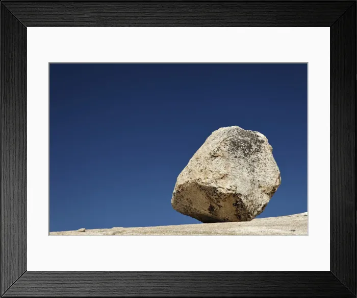 Framed Print : Large granite boulder on ridge, Olmsted Point, Yosemite National Park, California