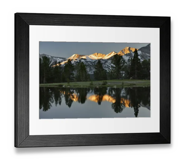 Framed Print : Alpine tarn, Tuolumne Meadows sunrise, Yosemite National Park, California
