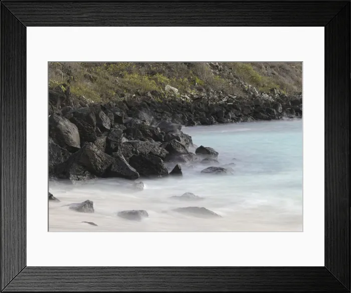 Framed Print : Waves crashing over lava rocks on shoreline of Espanola Island, Galapagos Islands, Ecuador Framed Print : Waves crashing over lava rocks on shoreline of Espanola Island, Galapagos Islands, Ecuador