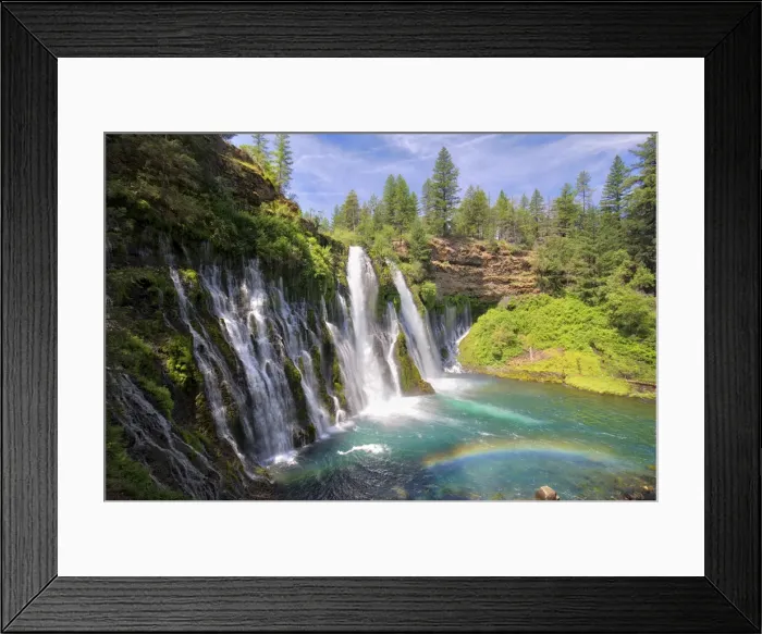 Framed Print : USA, California, McArthur-Burney Falls Memorial State Park. Burney Falls along Burney Creek with additional water from nearby springs Framed Print : USA, California, McArthur-Burney Falls Memorial State Park. Burney Falls along Burney Creek with additional water from nearby springs