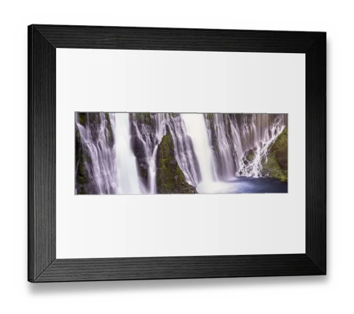 Framed Print : USA, California, McArthur-Burney Falls State Park. Panoramic of Burney Creek waterfall and pool Framed Print : USA, California, McArthur-Burney Falls State Park. Panoramic of Burney Creek waterfall and pool