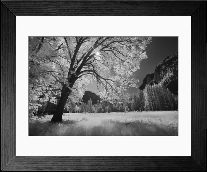 Framed Print : Yosemite Valley in infrared black and white, Yosemite National Park, California Framed Print : Yosemite Valley in infrared black and white, Yosemite National Park, California