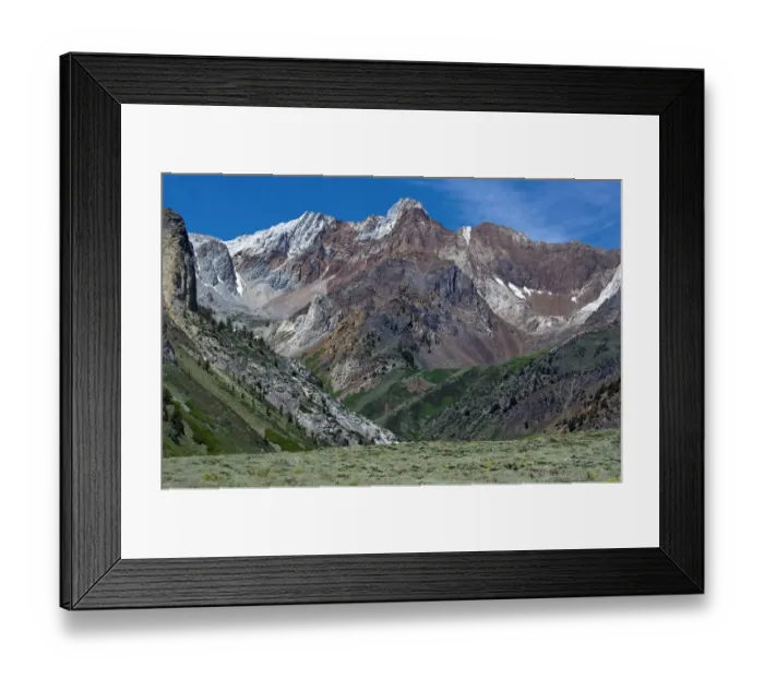 Framed Print : USA, California, Mono County. Mountain landscape in Eastern Sierras