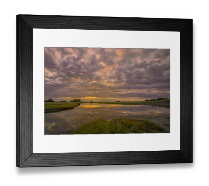 Framed Print : Sunrise on slough of Silver Salmon Creek, Lake Clark National Park and Preserve, Alaska Framed Print : Sunrise on slough of Silver Salmon Creek, Lake Clark National Park and Preserve, Alaska