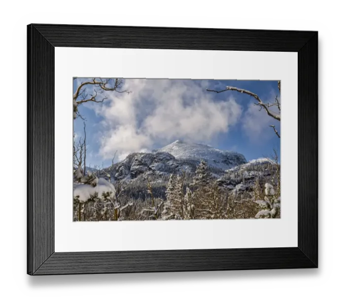 Framed Print : View to a mountain top in the Rocky Mountains in Colorado Framed Print : View to a mountain top in the Rocky Mountains in Colorado