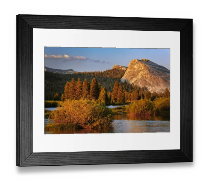 Framed Print : Tuolumne Meadows and Lembert Dome, Yosemite National Park, California at sunset Framed Print : Tuolumne Meadows and Lembert Dome, Yosemite National Park, California at sunset