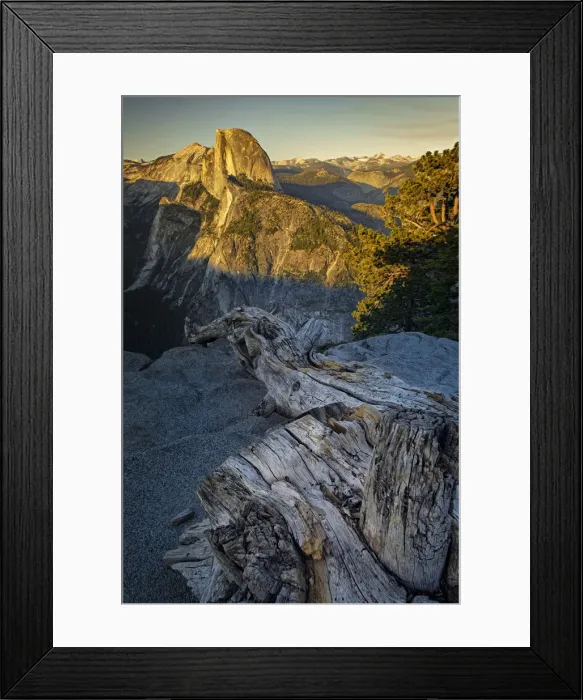 Framed Print : View of Half Dome from Glacier Point at sunset, Yosemite National Park, California