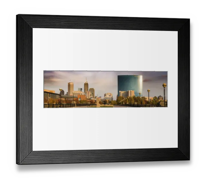 Framed Print : Downtown Indianapolis, White River State Park, Indianapolis, Indiana, USA