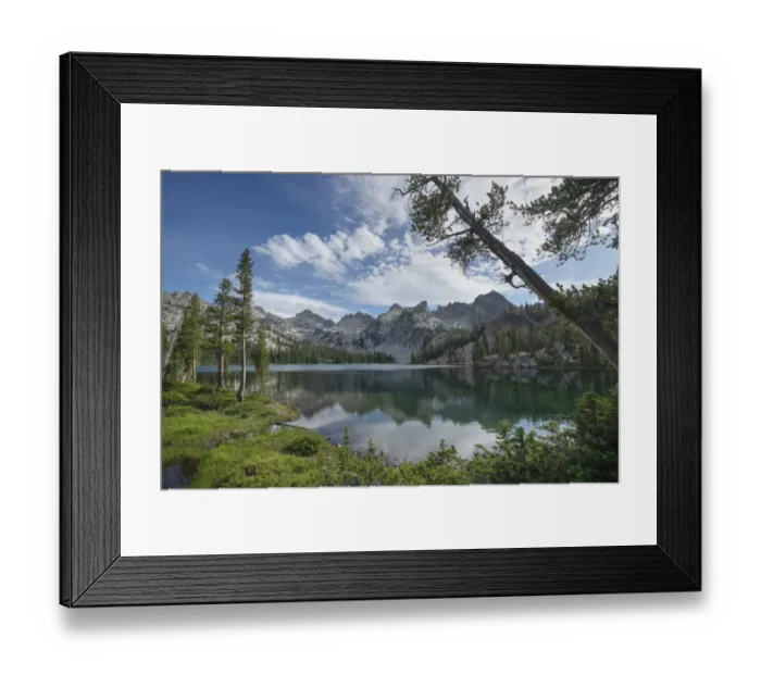Framed Print : Alice Lake, Sawtooth Mountains, Idaho