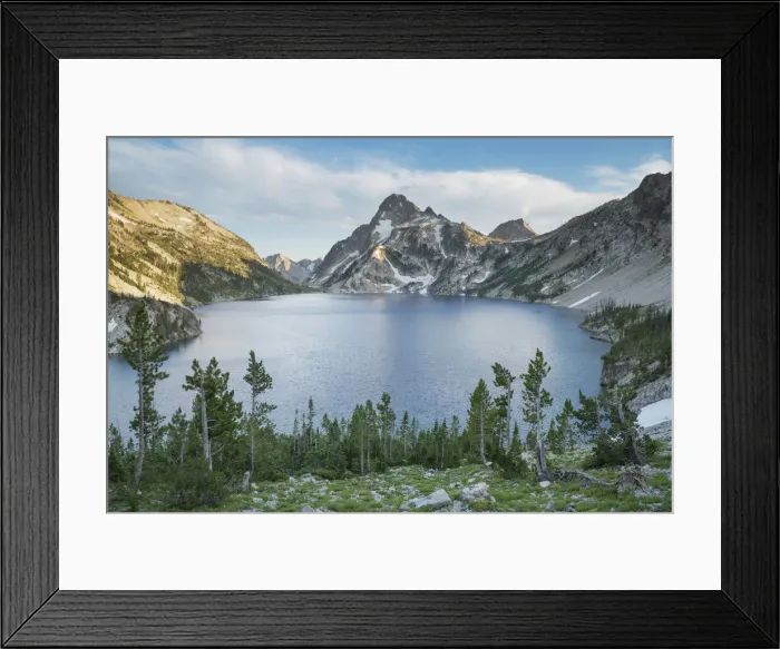 Framed Print : Sawtooth Lake and Mount Regan, Idaho