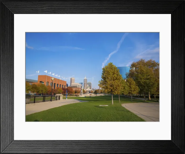Framed Print : View of downtown, White River State Park, Indianapolis, Indiana, USA Framed Print : View of downtown, White River State Park, Indianapolis, Indiana, USA