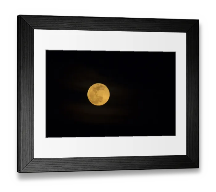Framed Print : USA, Georgia, Savannah. Full moon rising