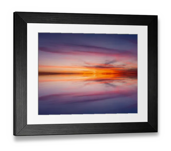 Framed Print : Sunset mirror reflection on Harney Lake at sunset, Florida Framed Print : Sunset mirror reflection on Harney Lake at sunset, Florida