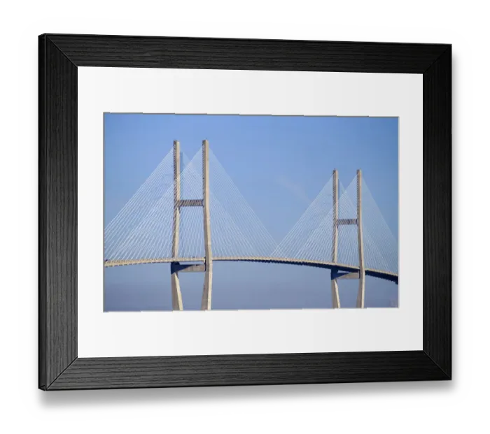 Framed Print : USA, Georgia, Savannah. Talmadge Memorial Bridge over the Savannah River Framed Print : USA, Georgia, Savannah. Talmadge Memorial Bridge over the Savannah River