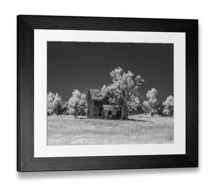 Framed Print : Old deserted farm house with plow Framed Print : Old deserted farm house with plow